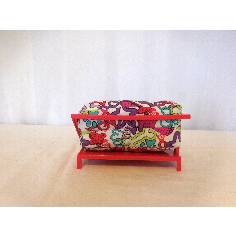American Girl Doll‎ Funky Pet Bed Truly Me Red Frame with multi color bed